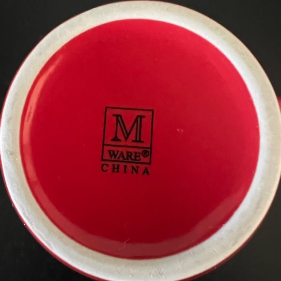 Door County Wisconsin Souvenir Cherry Red Ceramic M Ware Mug - Picture 2 of 5